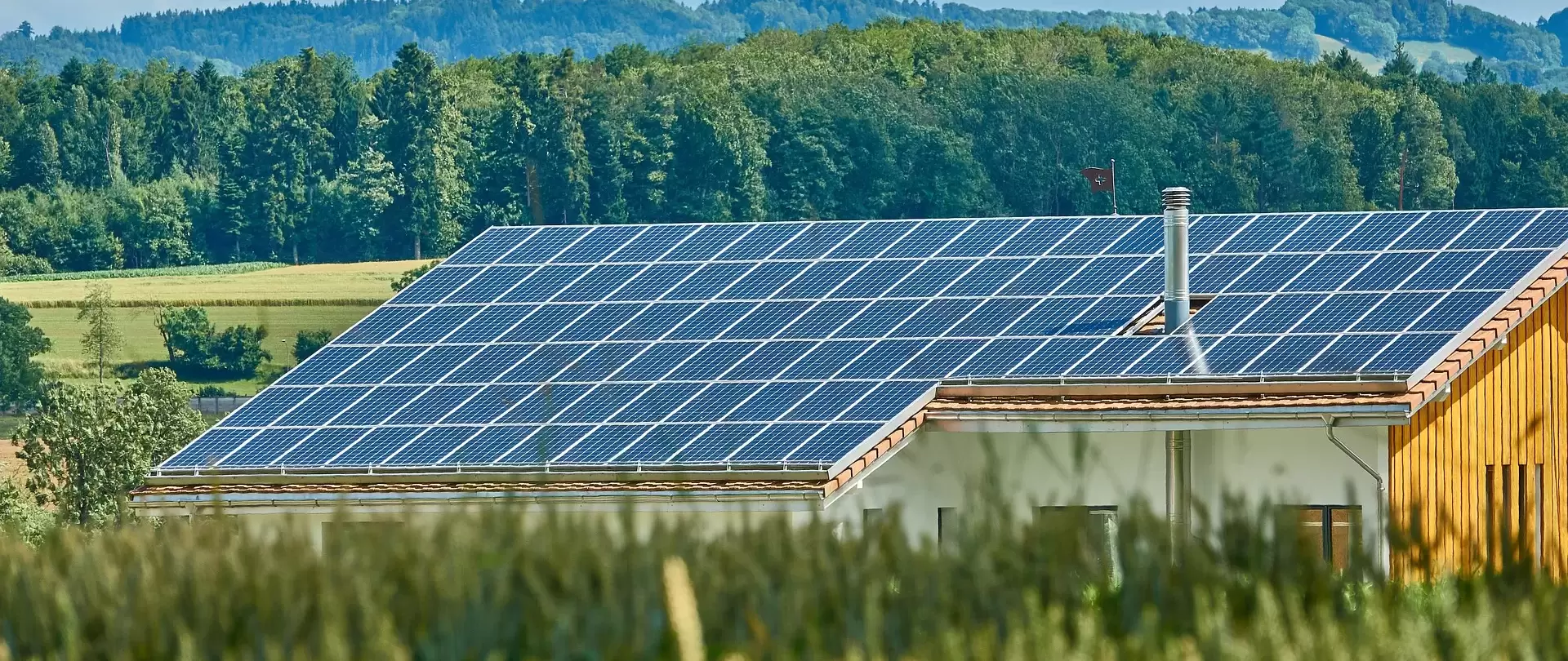 Solardach eines Landwirtschaftsbetriebs