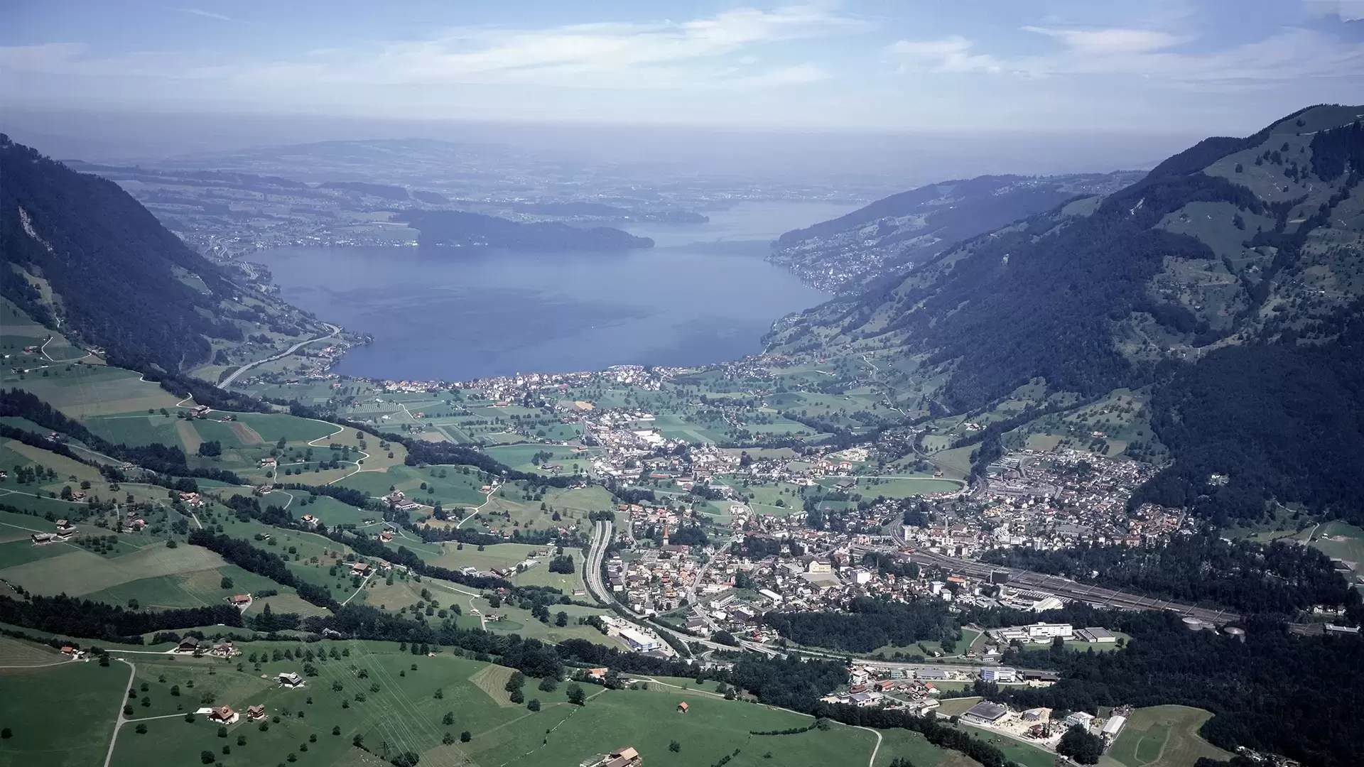 Region Arth-Goldau aus der Vogelperspektive