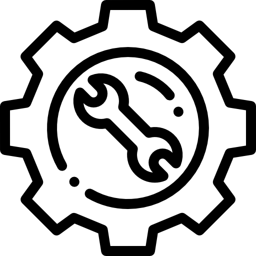 Icon Support Zahnrad mit Schraubenschlüssel